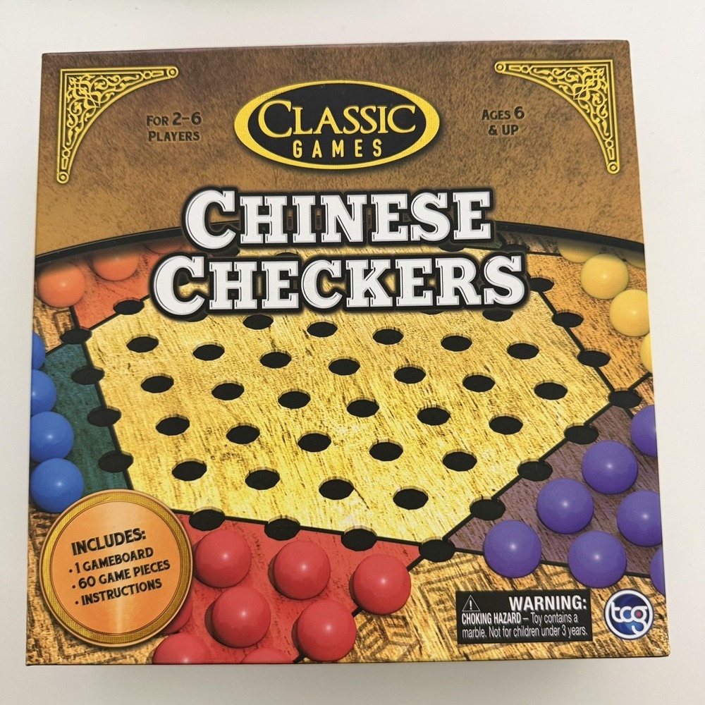 TCG‎ Classic Games - Chinese Checkers Board Game For 2-6 Players Used